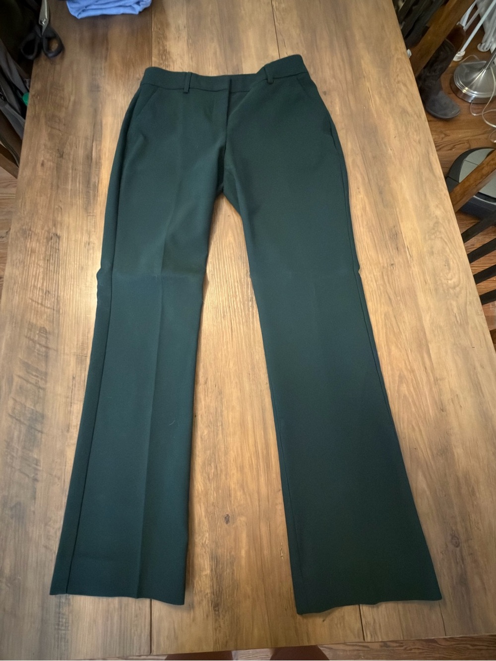 Express Women's Dark Green Boot-Cut Dress Pants